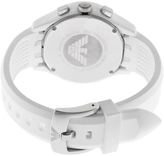 Thumbnail for your product : Emporio Armani Women's Ceramica Chronograph White Dial Silicone Strap Watch