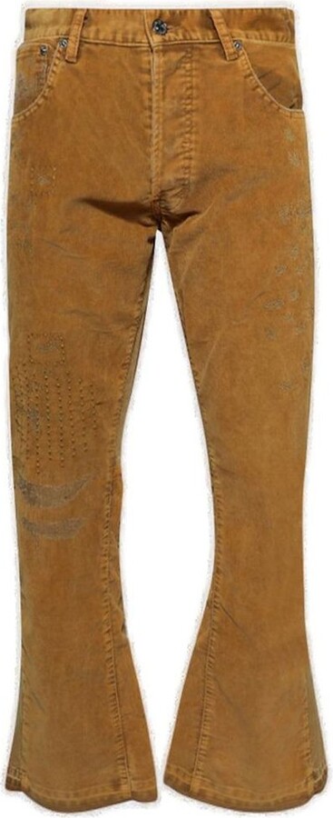 GALLERY DEPT. Corduroy La Flared Distressed Jeans