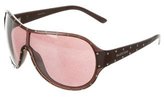 Thumbnail for your product : Valentino Embellished Shield Sunglasses
