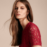 Thumbnail for your product : Burberry Fit-and-flare Dropped-waist Lace Dress