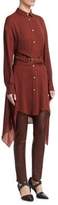 Thumbnail for your product : Brunello Cucinelli Belted Silk Tunic