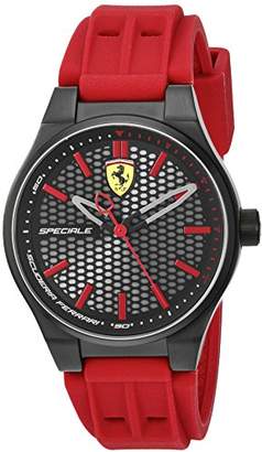 Ferrari Scuderia Men's Stainless Steel Quartz Watch with Silicone Strap