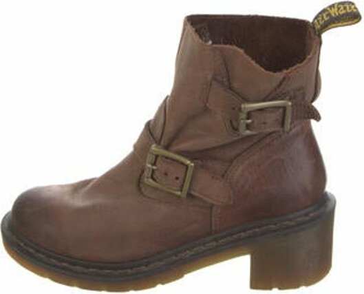 Dr. Martens Leather Women's Brown Boots Under $100 | ShopStyle