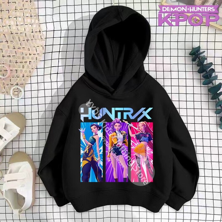 2025 KPop Demon Hunters Hoodie Fashion Rumi Sweatshirt Pullover Cute Long Sleeve Autumn Boys Girls Cartoon Y2K Hoody Sportswear