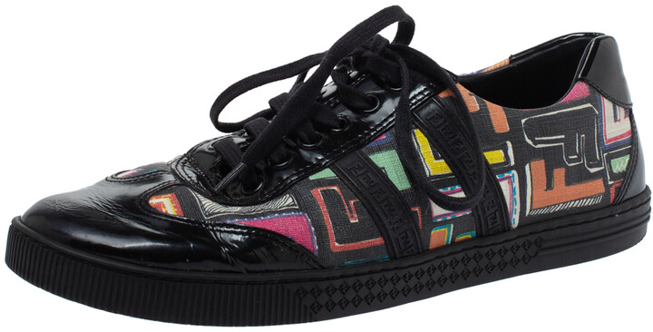 fendi multicolor leather sneakers