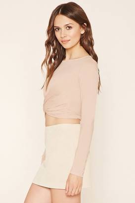 Forever 21 Contemporary Ruched Crop Top