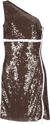 DSQUARED2 Sequin-Embellished One-Shoulder Minidress