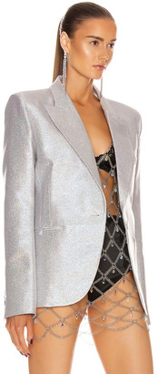 Paco Rabanne Holographic Lurex Blazer in Pink & Silver | FWRD