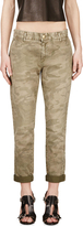Thumbnail for your product : Current/Elliott Khaki Camo The Buddy Trousers