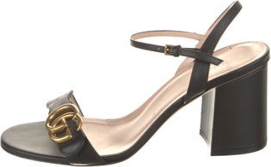 Gucci Leather Sandals Black Double G Logo Straps & Buckle Closure at Ankles Includes Dust Bag Unfortunately, due to restrictions, this item may not be eligible for shipping in all areas.