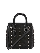 Thumbnail for your product : Alexander McQueen Mini Heroine Studded Suede Shoulder Bag