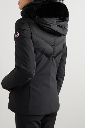 Fusalp Anne Futur Hooded Faux Fur-trimmed Quilted Ski Jacket - Black