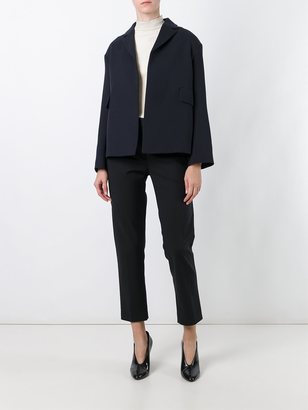 Jil Sander double face crepe short jacket - women - Silk/Spandex/Elastane/Cupro/Virgin Wool - 34