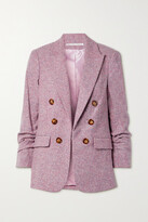 Thumbnail for your product : Veronica Beard Beacon Dickey Tweed Blazer - Purple