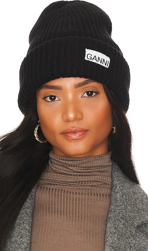 帽子 GANNI Structured Rib Beanie GANNI Structured Rib Beanie – Catfish Womens