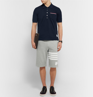 Thom Browne Striped Loopback Cotton-Jersey Shorts