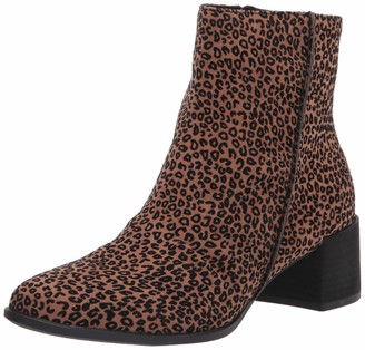 wide width leopard booties