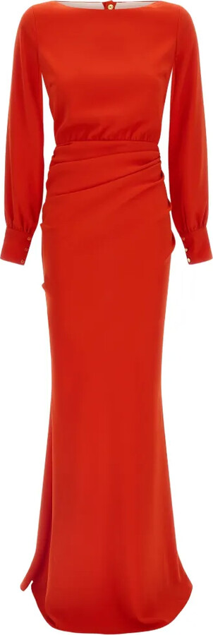 Elisabetta Franchi Red Carpet padded maxi dress