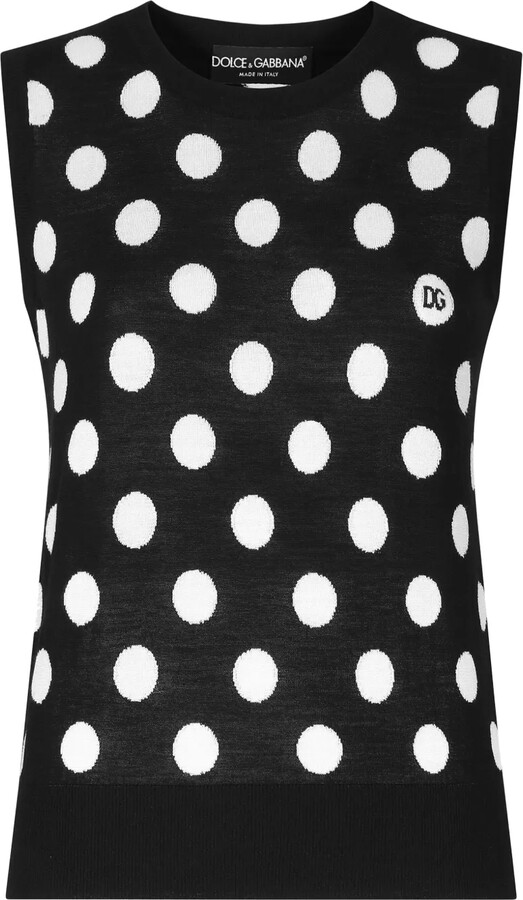 Dolce & Gabbana Polka-Dot Knitted Vest