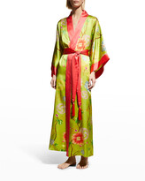 Thumbnail for your product : Josie Natori Saito Long Floral-Print Robe
