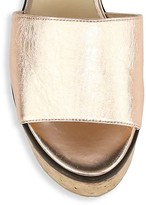Thumbnail for your product : Jimmy Choo DeeDee Metallic Leather Platform Mules