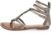 Thumbnail for your product : Sam Edelman Ginger Beaded Metallic Gladiator Sandal, Pewter
