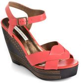 Thumbnail for your product : Twelfth St. By Cynthia Vincent Luz Leather Platform Wedge Sandals