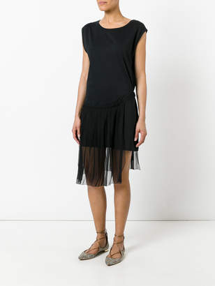 No.21 layered sheer skirt dress