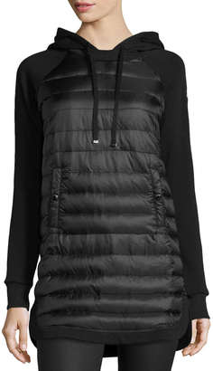 Moncler Puffer-Front Pullover Jacket, Black