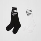 Thumbnail for your product : Burberry Childrens Logo Intarsia Technical Cotton Two-piece Socks Set