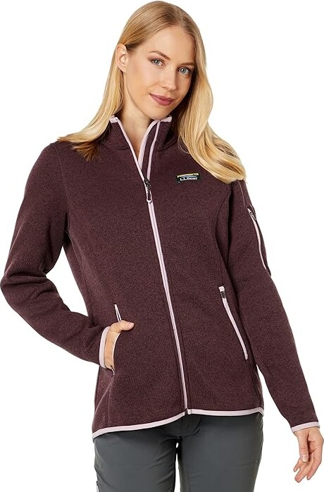 L.L. Bean Sweater Fleece Full Zip Jacket (Raisin Brown) Women's Clothing -  ShopStyle