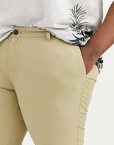 Thumbnail for your product : Burton Menswear Big & Tall slim chinos in stone