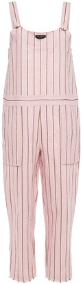 Rag & Bone Cropped Striped Linen-blend Jumpsuit
