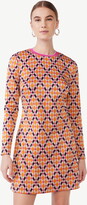 Thumbnail for your product : Scoop Women's Crewneck Jacquard Short Dress with Long Sleeves, Sizes XS-XXL