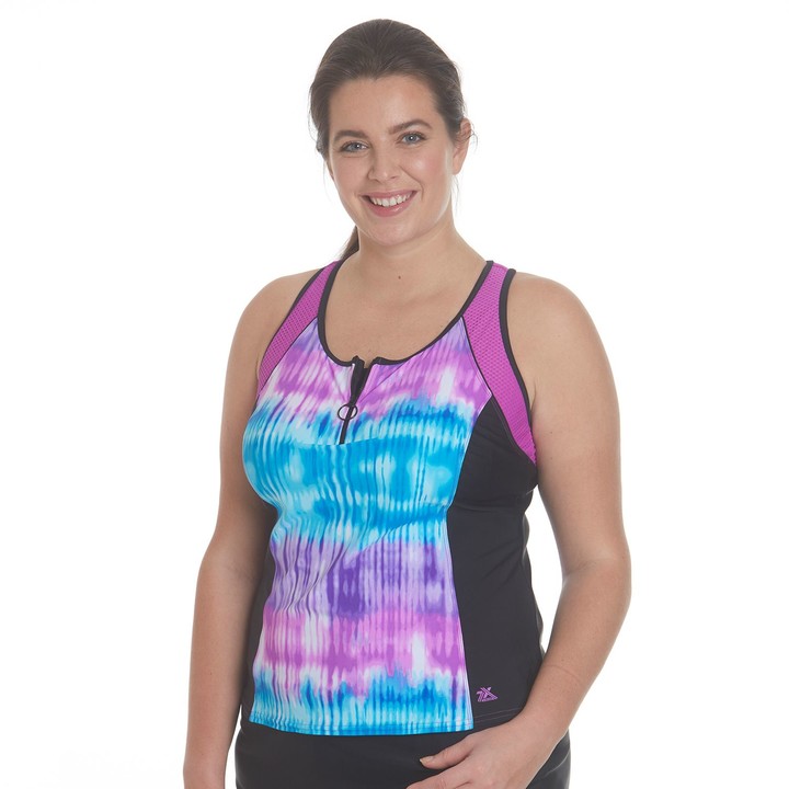 ZeroXposur Plus Size Burst Scuba Tankini Top ShopStyle