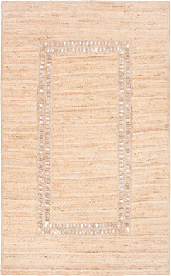 Vance Natural Fiber Hand Woven Jute Solid Color Rug