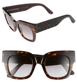 Bottega Veneta Women's 49Mm Sunglasses - Havana/ Black/ Smoke