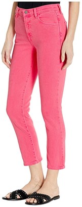 J Brand Ruby High-Rise Crop Skinny in Pink Coral (Pink Coral) Women's Jeans