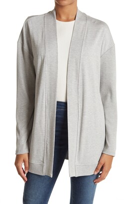 french terry open front cardigan