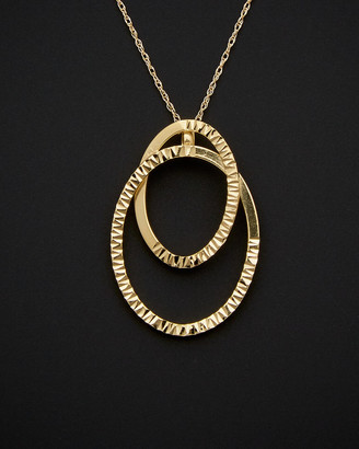 Italian Gold 14K Interlocking Ovals Necklace