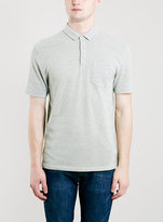 Thumbnail for your product : Topman Grey Textured Polo Shirt