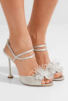 Thumbnail for your product : Miu Miu Crystal-embellished Satin Sandals