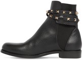 Thumbnail for your product : Valentino Garavani 20mm Rockstud Grained Leather Boots