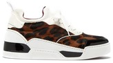 Thumbnail for your product : Christian Louboutin Aurelien Leopard-print Pony-hair Low-top Trainers - Multi
