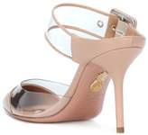Thumbnail for your product : Aquazzura Optic 85 leather-trimmed mules