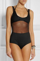 Thumbnail for your product : Zimmermann Filigree layered halterneck swimsuit