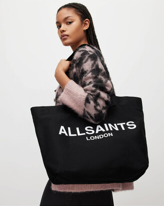 AllSaints Ali Canvas Tote Bag - Black/white