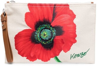 Kenzo Floral-Print Clutch Bag