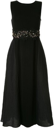 Onefifteen Beads And Lace Embroidered Midi Dress