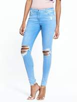 Thumbnail for your product : Very Ella Mid Rise Rip Raw Hem Skinny